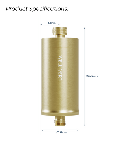 Premium Brushed Gold Shower Filter