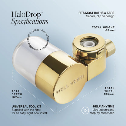 HaloDrop™ Tap & Bath Filter