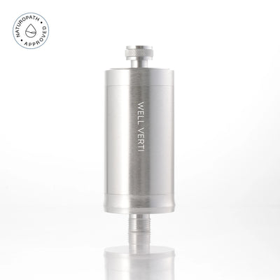 Well Verti Shower Filter Brushed Silver Australia -- Clean and Native