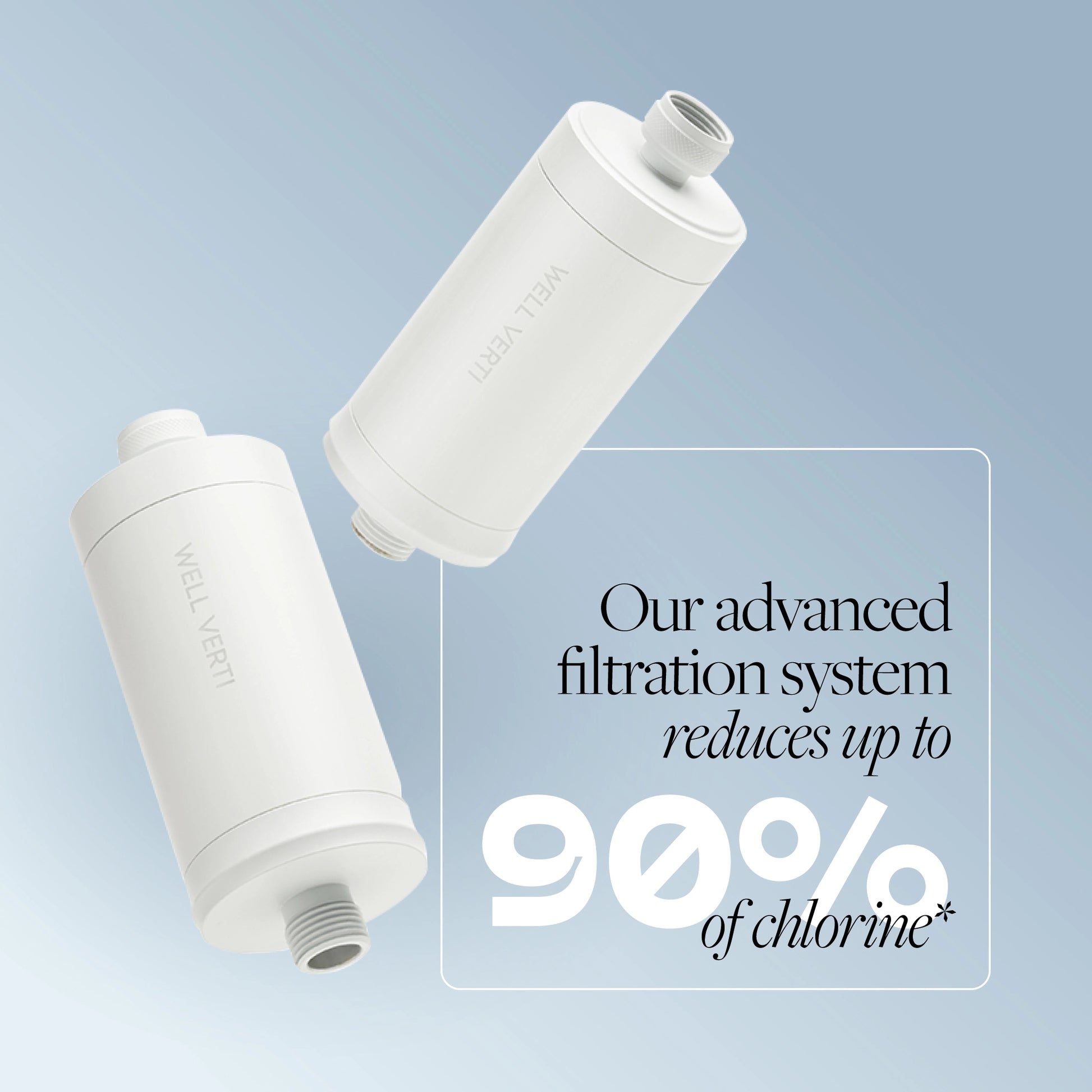 Well Verti Wellness Pod white premium shower filter